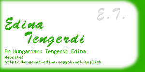 edina tengerdi business card
